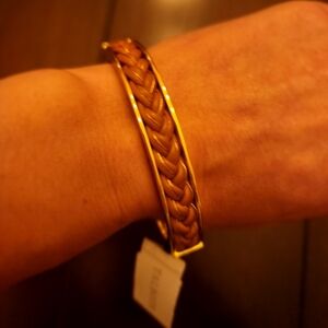 Talbots Gold and Caramel Bangle Bracelet